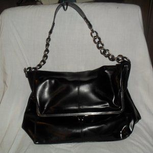 Large black shoulder bag